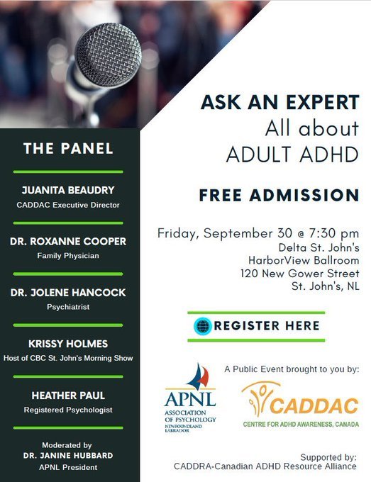 Adult ADHD event poster