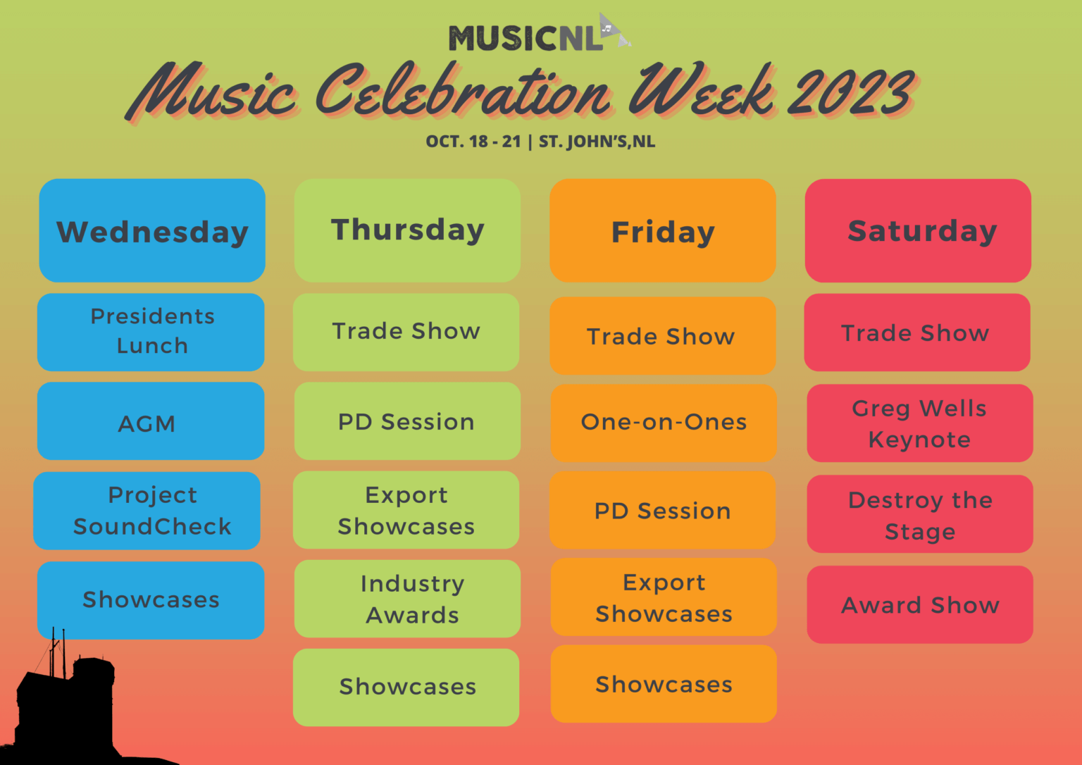 Music Celebration Week 2023 Schedule graphic